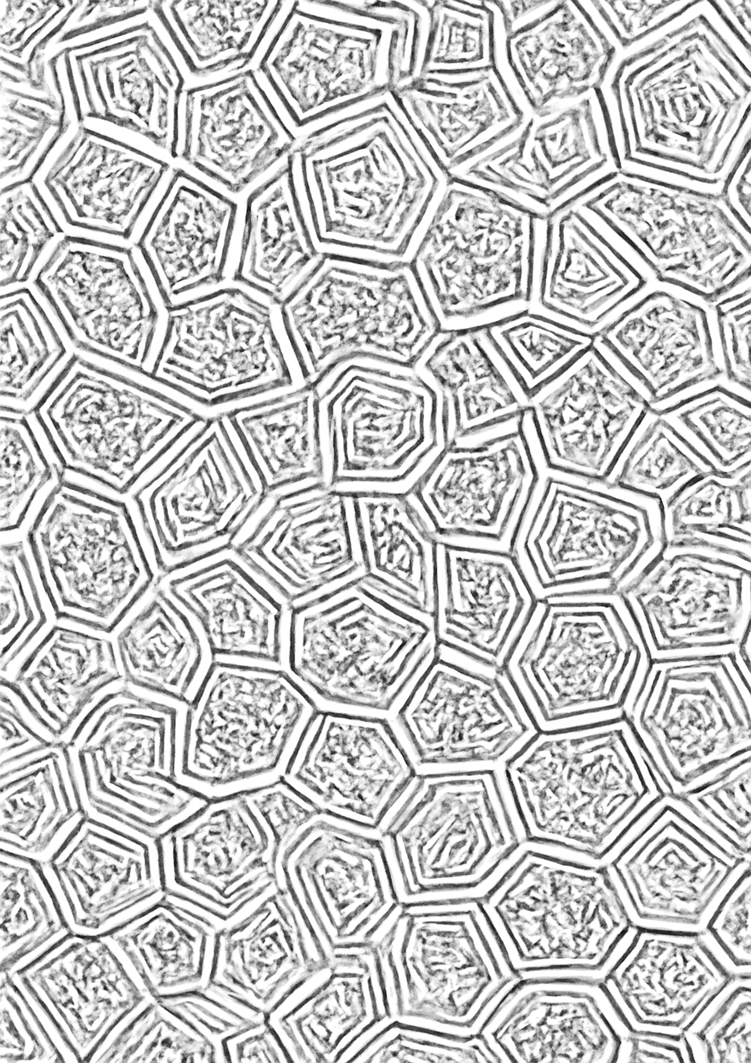 Coloriage tessellation geometrique a imprimer, dessin au trait simple pour enfants