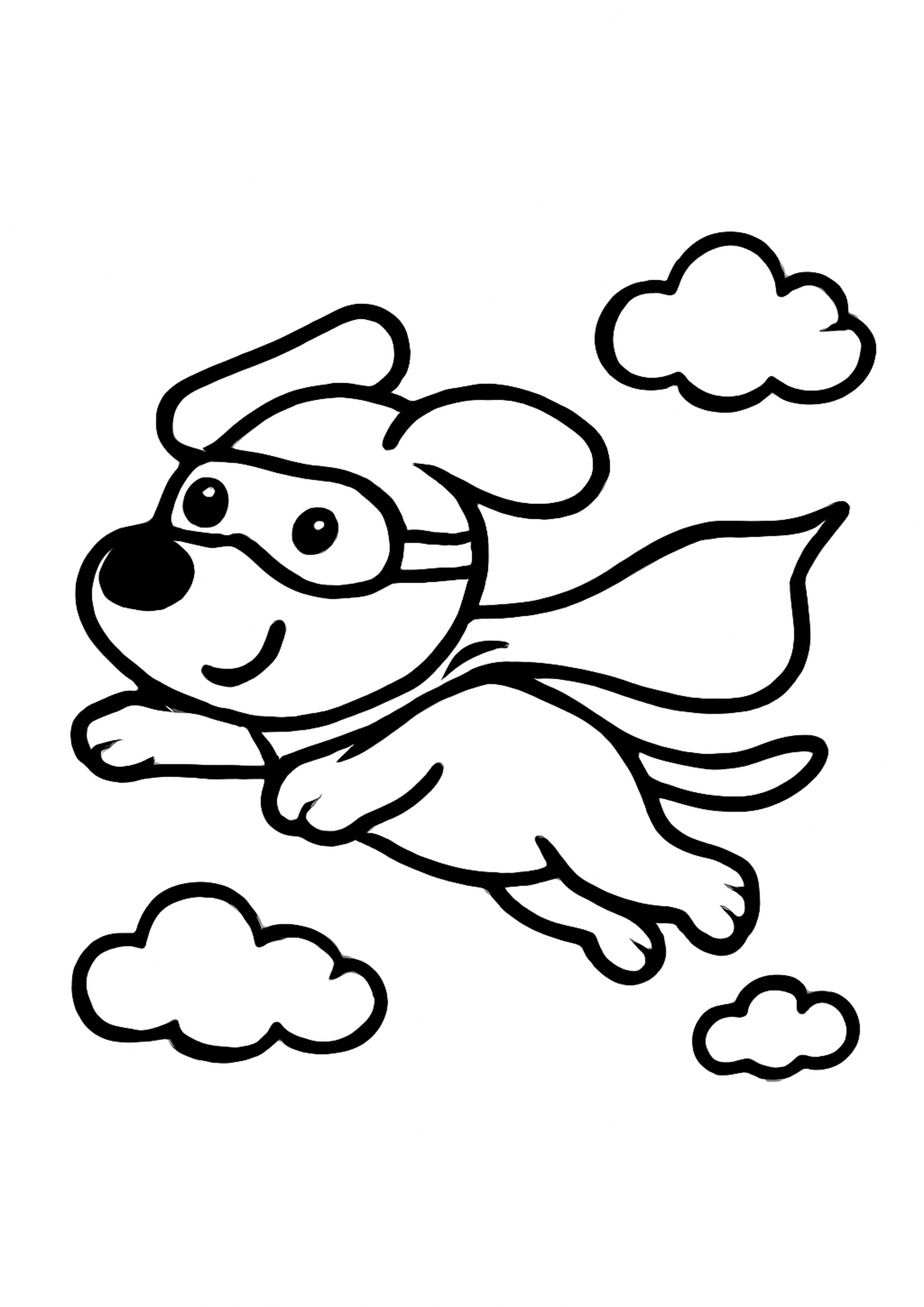 Coloriage super-heros animal a imprimer, dessin au trait simple pour enfants